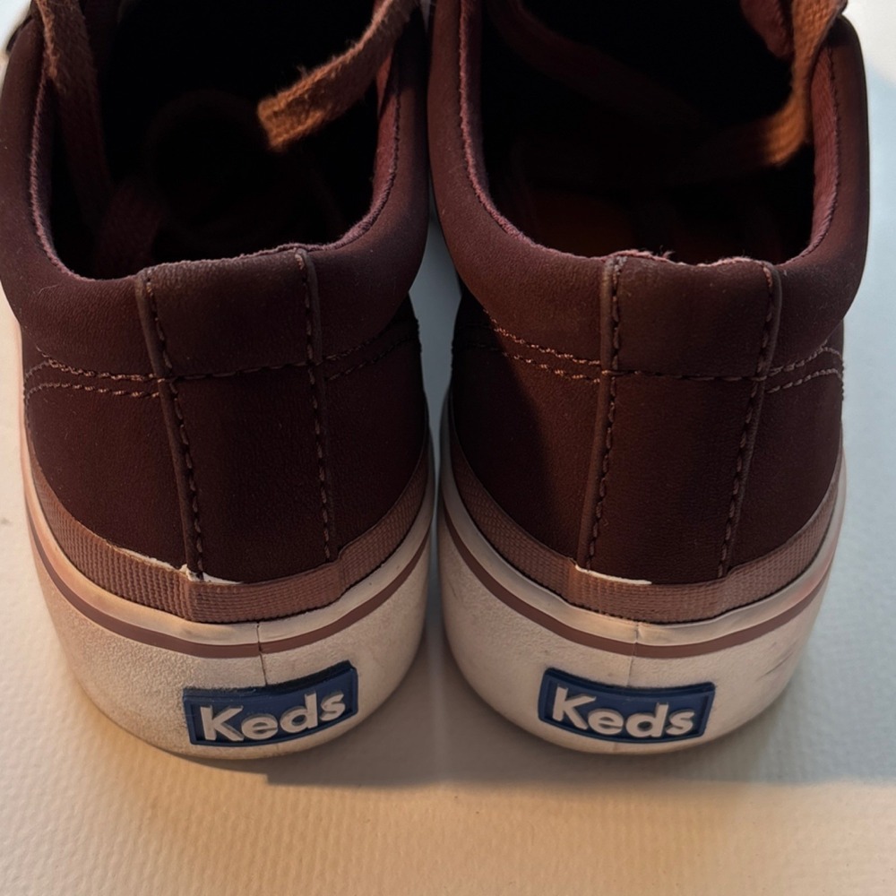 Keds Women's Burgandy Low Top Lace-Up Sneakers Solid Casual Athletic - Picture 4 of 6